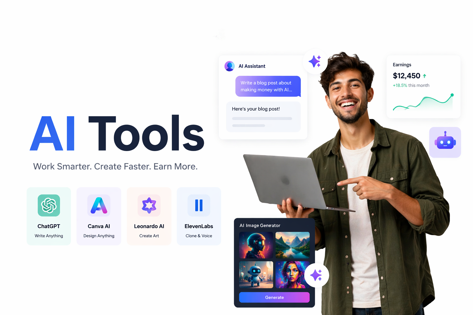 ai tools for creating and earning
